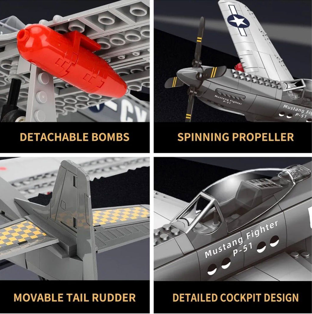 Avión de Combate P-51 Mustang (258 piezas)